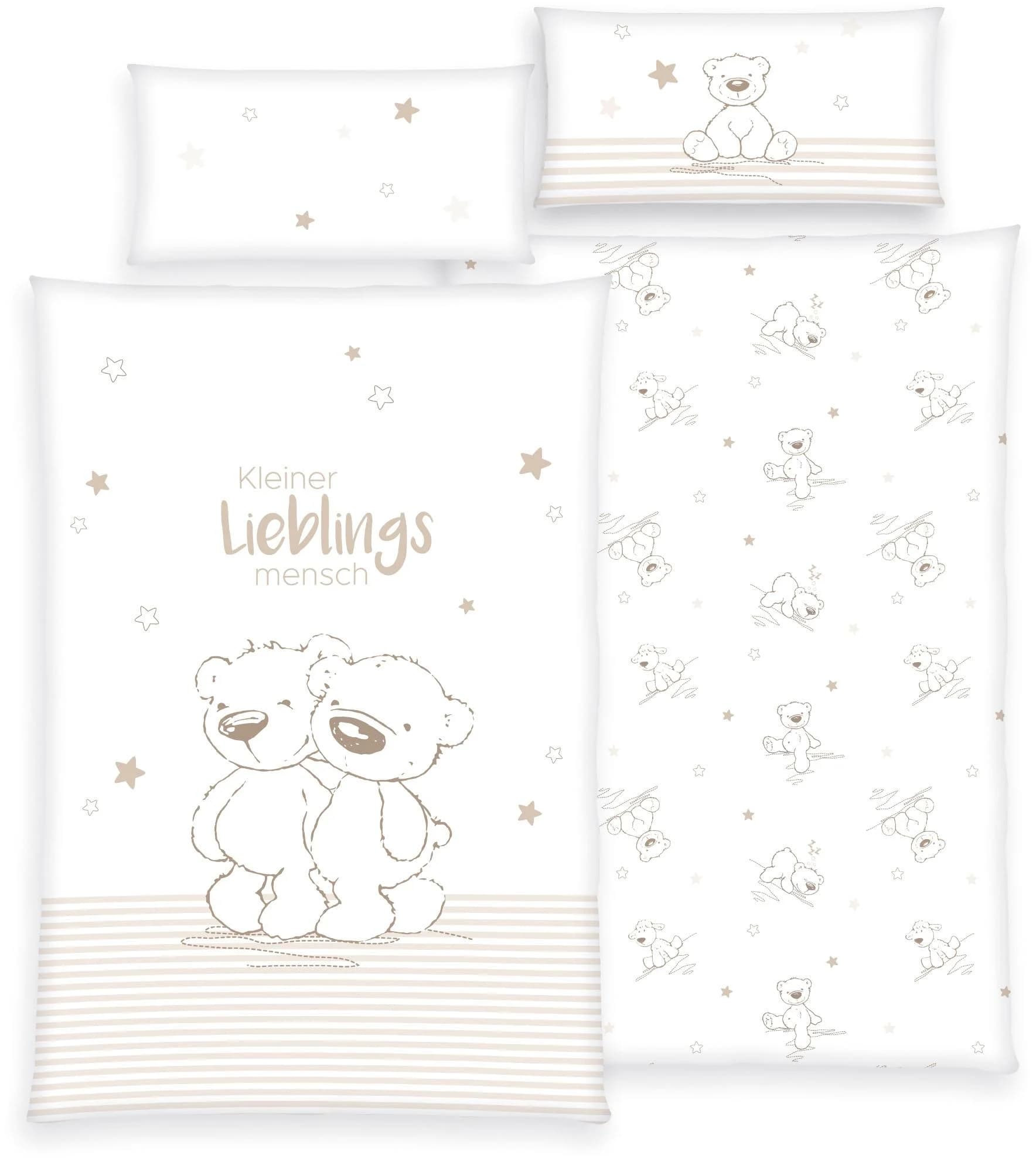OTTO HOME Kinderbettwäsche Kleiner Liebling Beige Renforcé