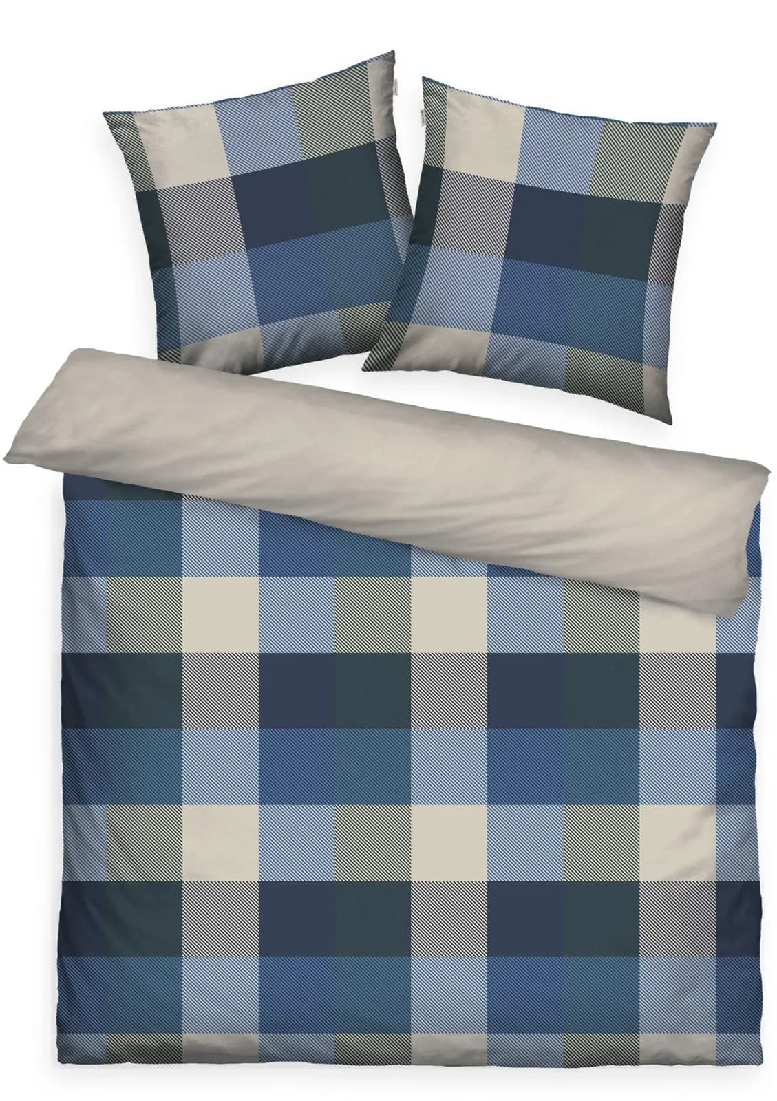 TOM TAILOR HOME Wendebettwäsche BOLD MOSAIC Navy Forest Flanell