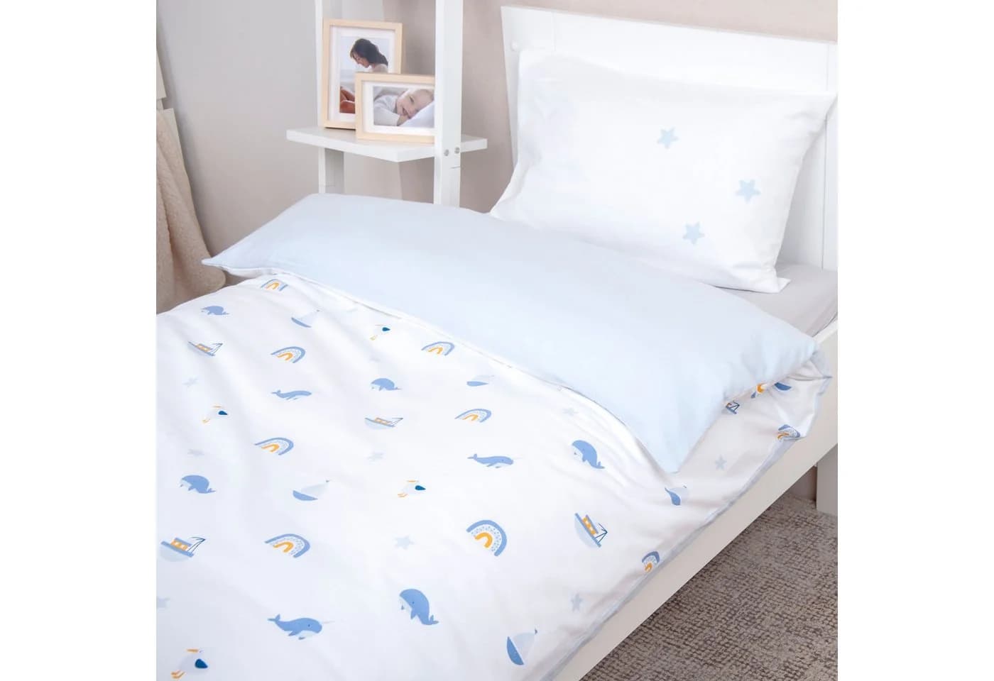 Baby Best Kinderbettwäsche Little Ocean Flanell Wendebettwäsche 2-teilig