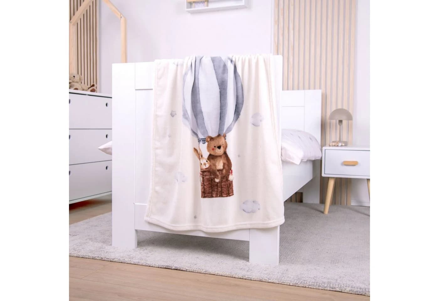 Babydecke babybest Ballonfahrt Bunt 100% Polyester Kuscheldecke