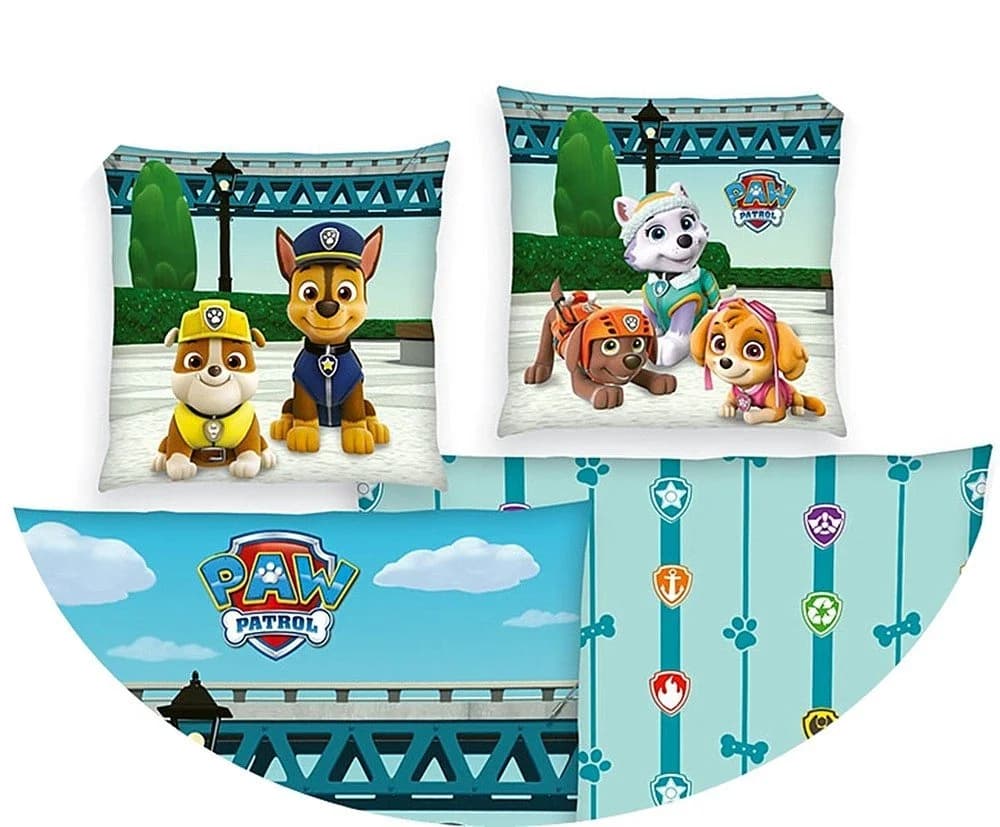 Herding Kinderbettwäsche 135x200cm Paw Patrol Hunde Polizei, Renforcé, 2 teilig, Chase, Marshall, Skye, Rubble, Zuma und Everest, mit Knopfleiste - Bild 3