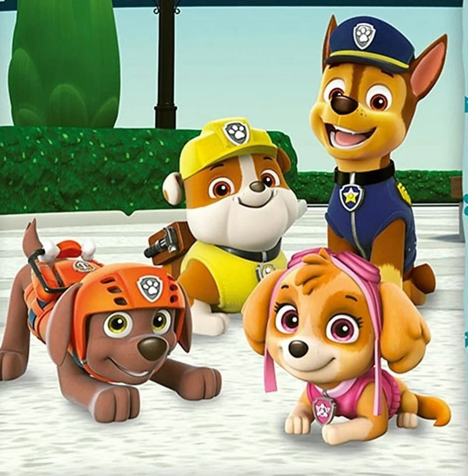 Herding Kinderbettwäsche 135x200cm Paw Patrol Hunde Polizei, Renforcé, 2 teilig, Chase, Marshall, Skye, Rubble, Zuma und Everest, mit Knopfleiste - Bild 4