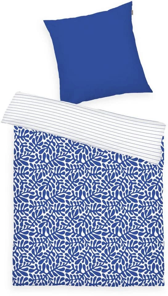 TOM TAILOR HOME Wendebettwäsche ORGANIC LEAVES Cobalt Renforcé - Bild 3