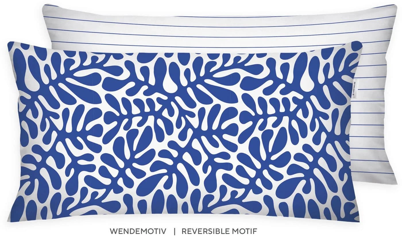 TOM TAILOR HOME Kissenhülle Cobalt Blau Baumwolle Renforcé - Bild 2