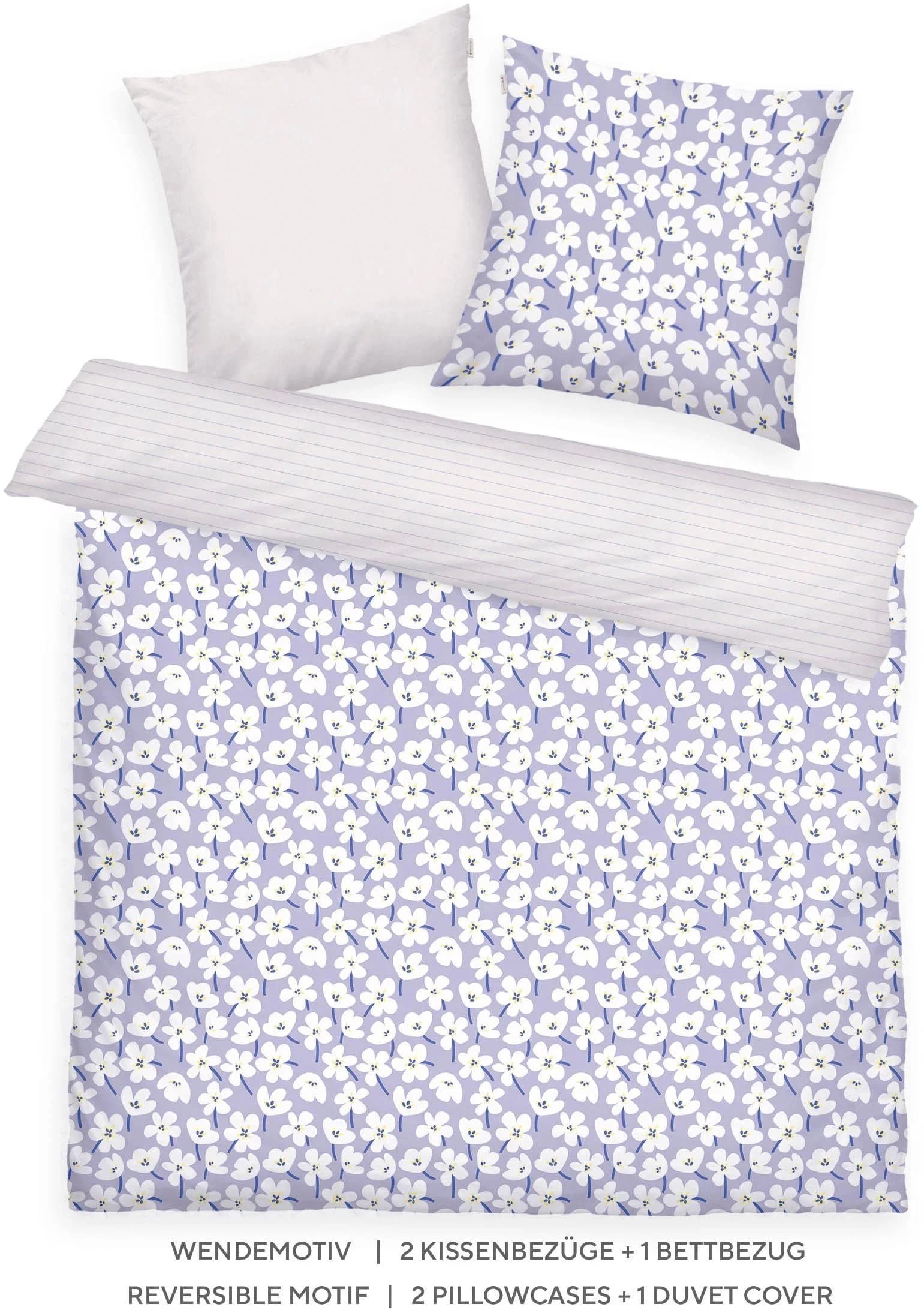 TOM TAILOR HOME Wendebettwäsche FRESH FLOWERS Renforcé 100% Baumwolle