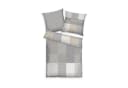 TOM TAILOR Satin-Wende-Bettwäsche KARO Grau Beige Weiß 135x200cm Baumwolle Bild 2