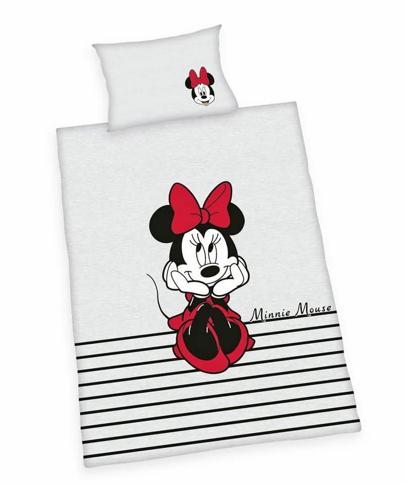 Disney Minnie Mouse Bettwäsche - Grau, Schwarz, Rot - Bild 2