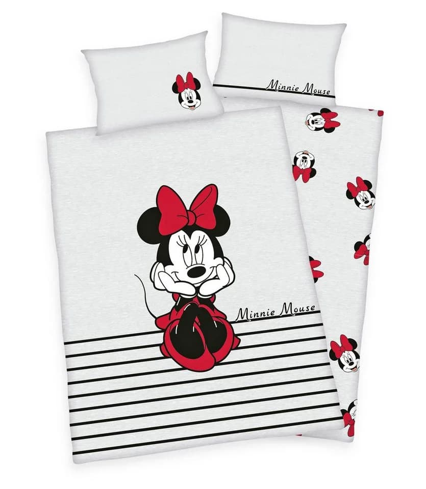 Disney Minnie Mouse Bettwäsche - Grau, Schwarz, Rot - Bild 3