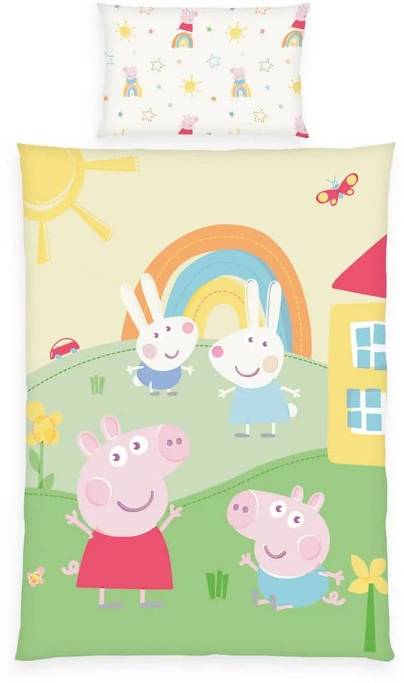 Babybettwäsche BABY BEST Peppa Pig Bunt Wendebettwäsche Renforcé - Bild 2