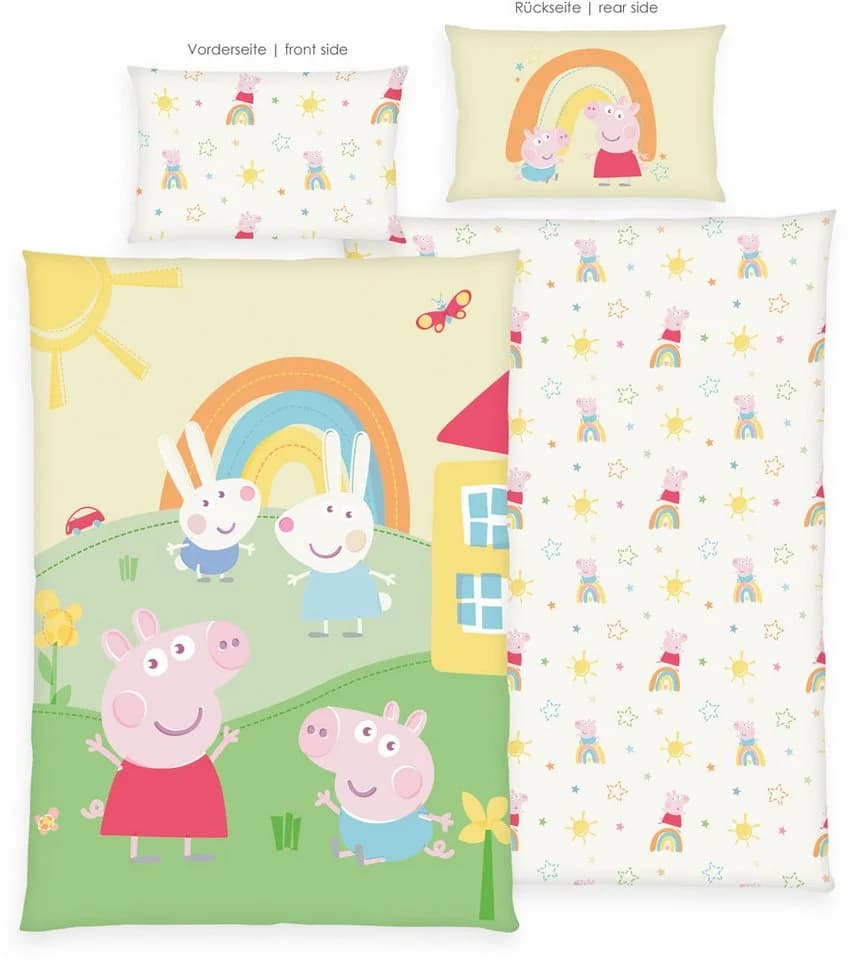 Babybettwäsche BABY BEST Peppa Pig Bunt Wendebettwäsche Renforcé - Bild 3