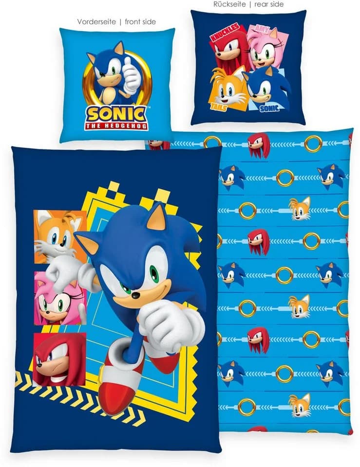 SONIC SEGA Wendebettwäsche Bunt 100% Baumwolle Renforcé - Bild 3