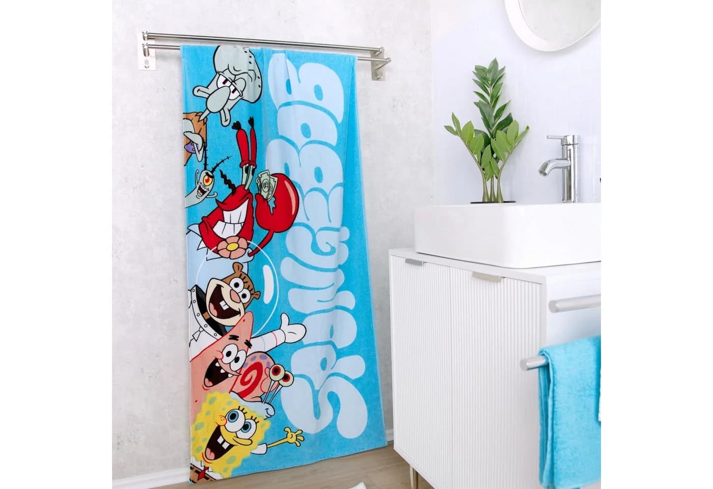 Herding Badetuch SpongeBob Velour 100% Baumwolle