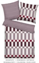 TOM TAILOR Bettwäsche Bold Check Mauve/Pflaume/Weiß 100% Baumwolle Bild 3