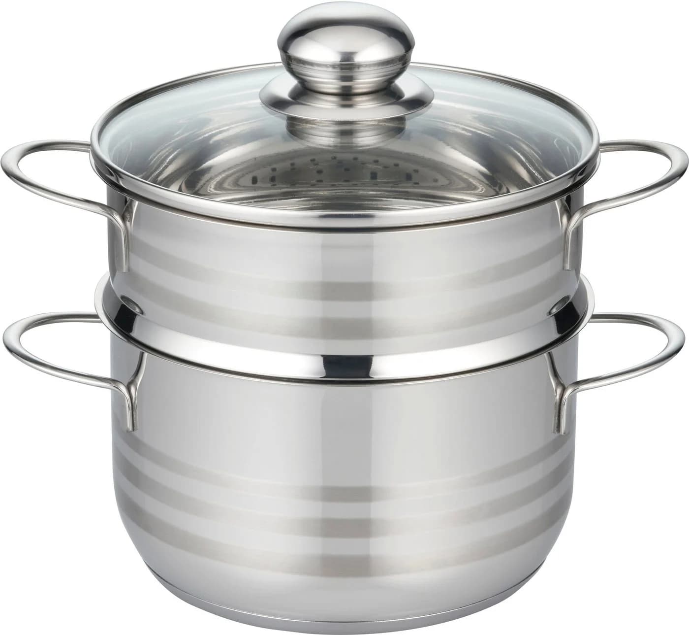 ELO Basic Dampfgartopf Brillant Silber 18 cm Glasdeckel Induktion - Bild 2