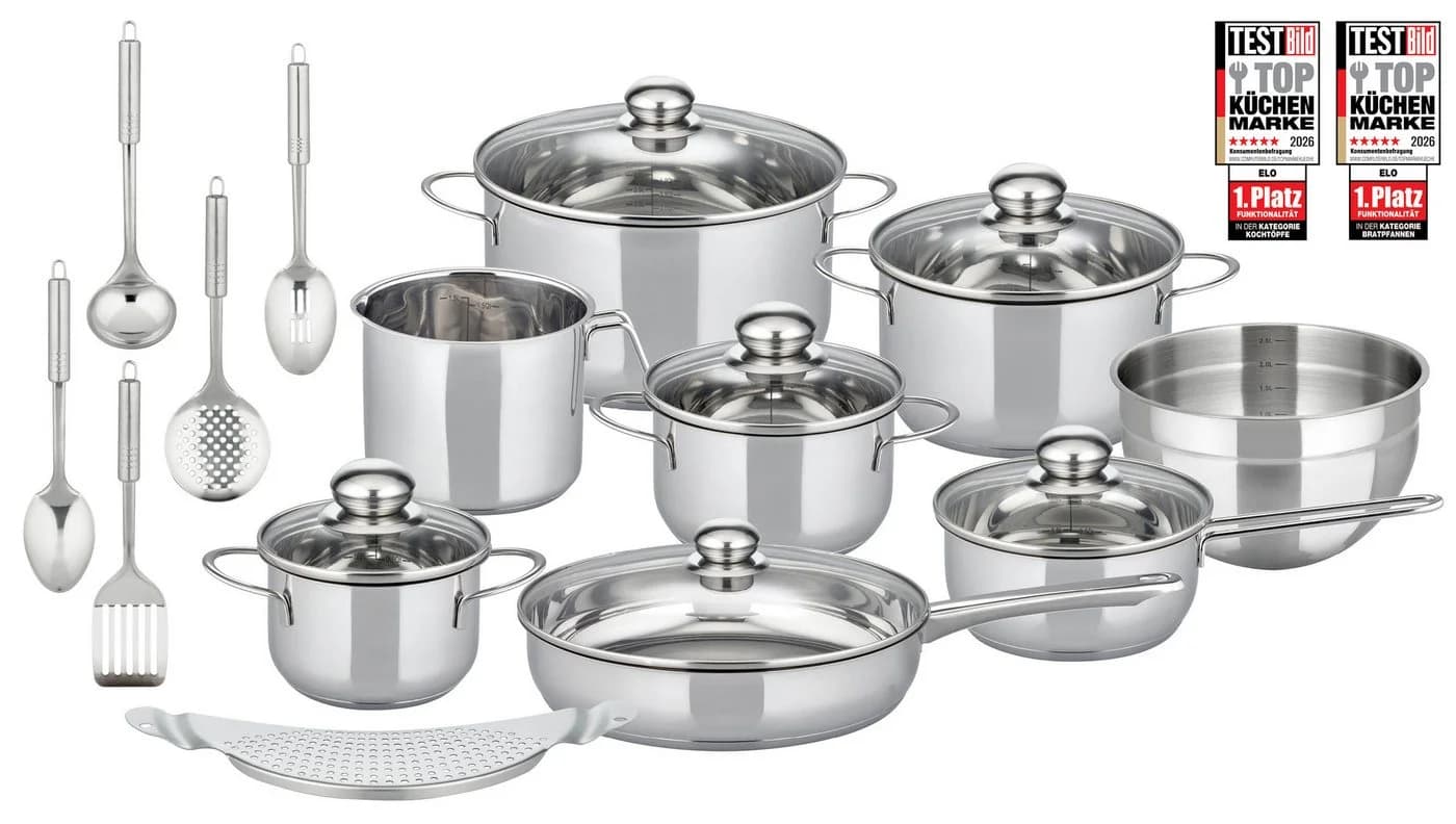 Topf-Set ELO BASIC 'Prima Tavola' 20-teilig Edelstahl - Bild 2