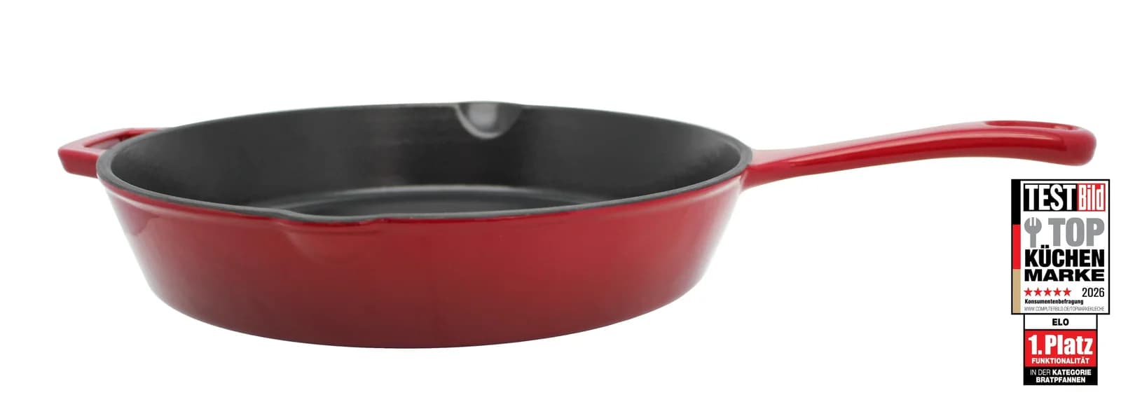 ELO BASIC Schmorpfanne Rot Gusseisen Emaille