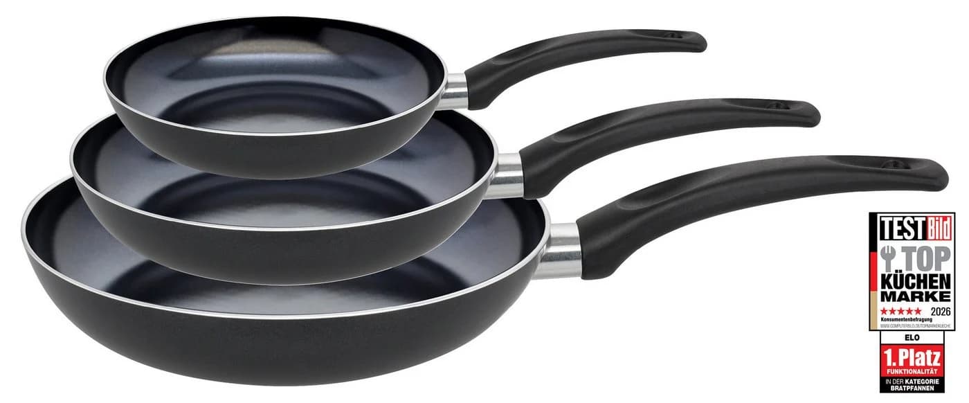 ELO Basic Pfannen-Set Prima Cucina 3 teilig Schwarz Induktion - Bild 2