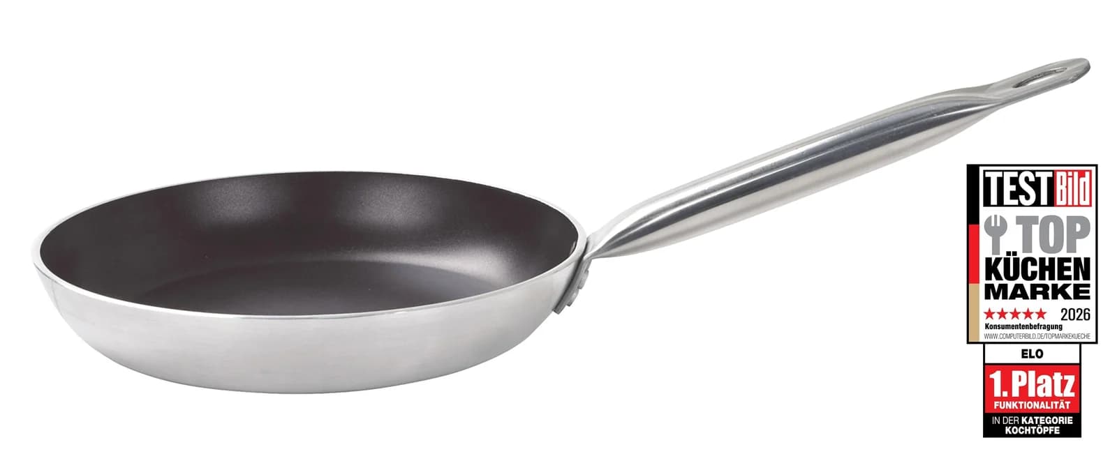 ELO Bratpfanne Bistro Line Silber 32cm Antihaft Induktion