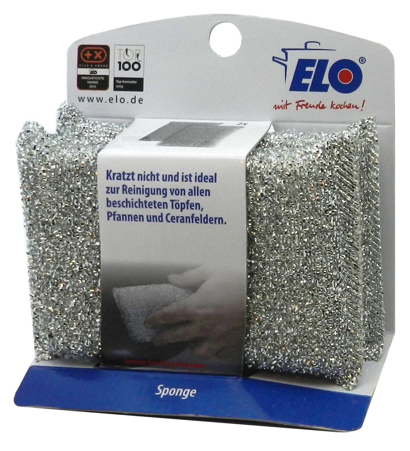 Spülschwamm-Set SPONGE 2-teilig Silber