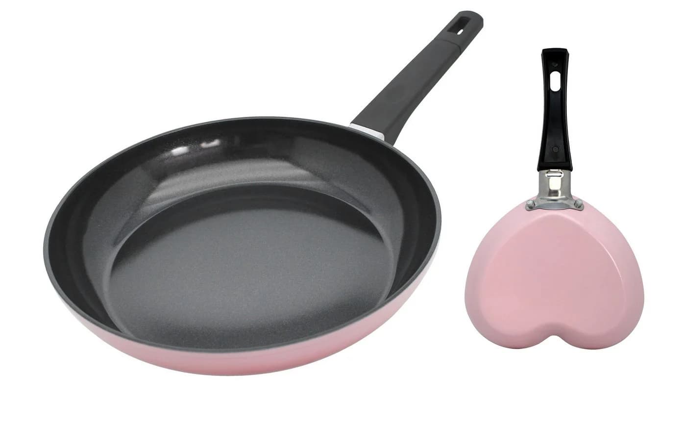 ELO BASIC Bratpfanne Rosé mit Antihaftbeschichtung und Mini-Herzpfanne