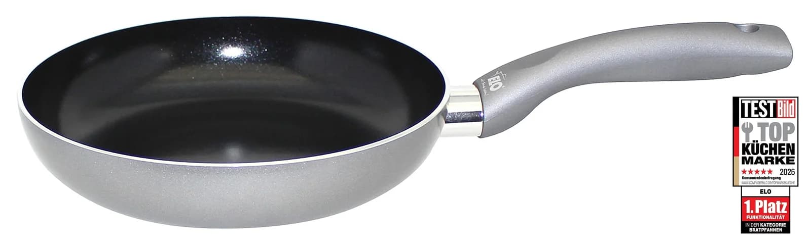 ELO Bratpfanne Ducato Silber Antihaftbeschichtung Induktion 20 cm