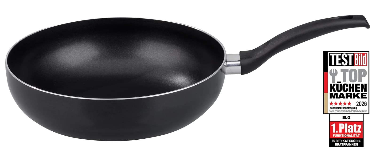 ELO Ducto Wok- und Pastapfanne Schwarz Induktion