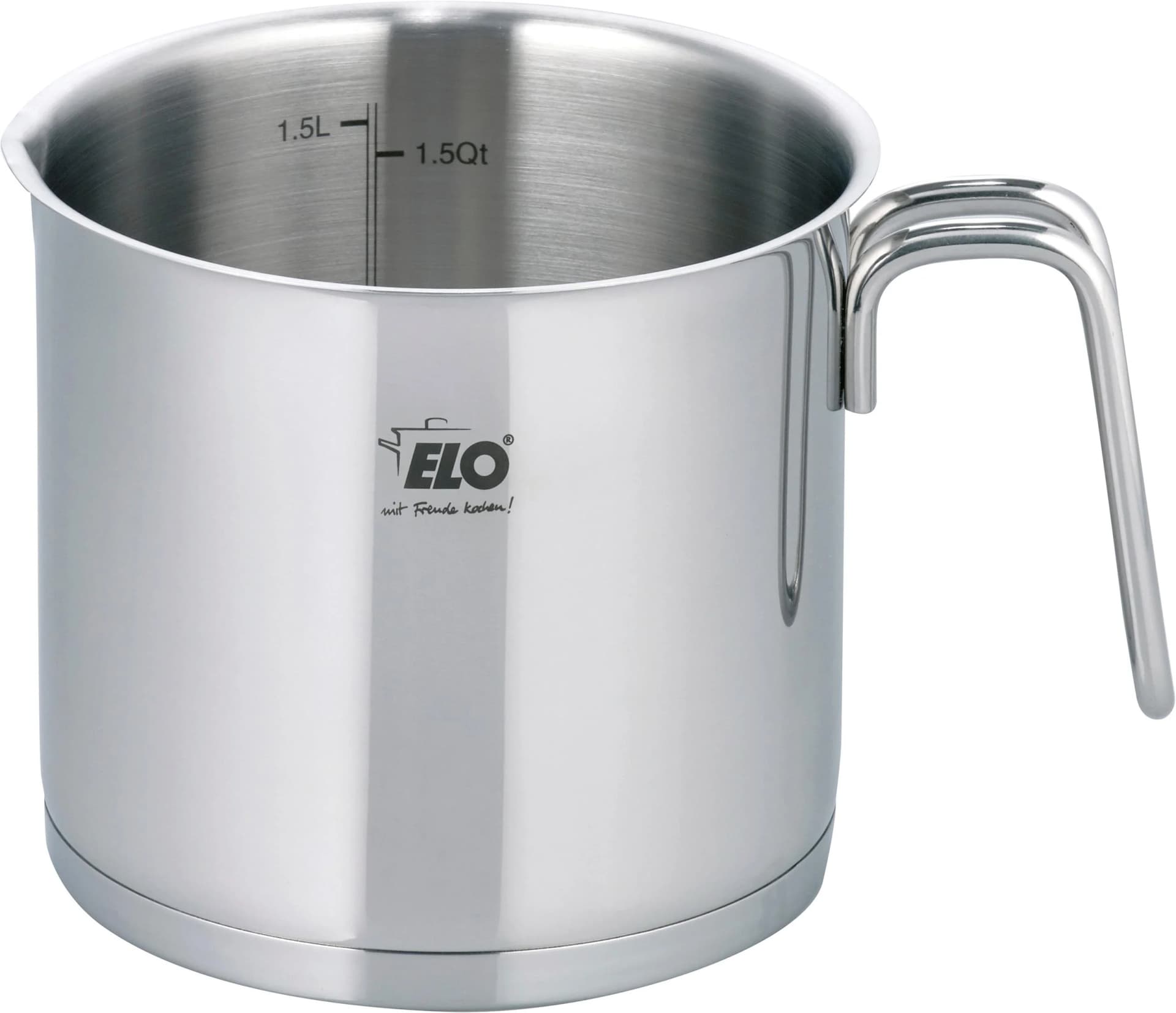 ELO BASIC Milchtopf Citrin Edelstahl 1,6 l silber