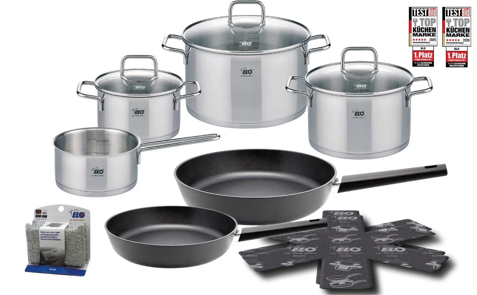 Topf-Set ELO Citrin 13-teilig Silber Edelstahl Induktion