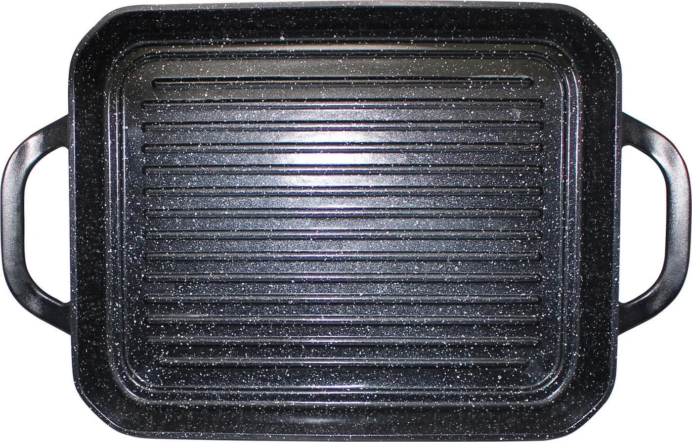 Elo Basic Auflaufform Belugo Rechteckbräter Aluguss mit BBQ-Rillen Schwarz - Bild 4