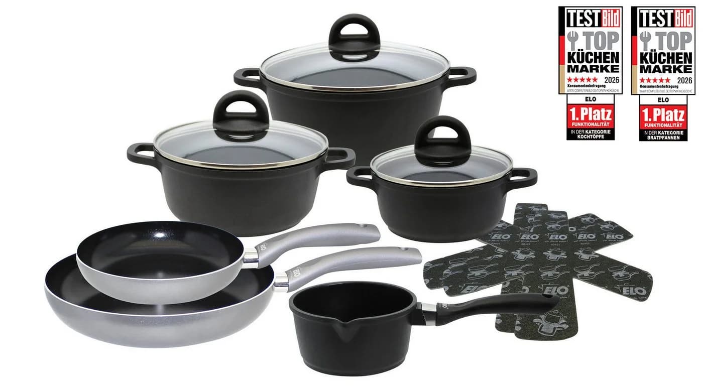 Topf-Set ELO 'Black, Ducato' - 5-teiliges Kochgeschirr Set - Bild 2