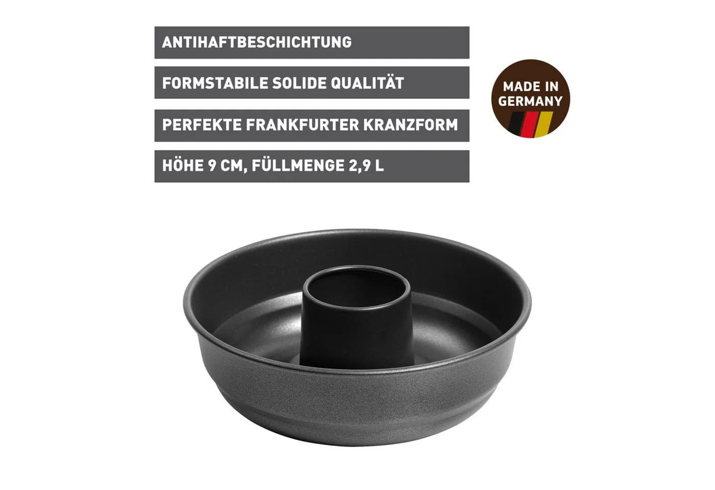 Backform KAISER Classic 26cm Stahl schwarz