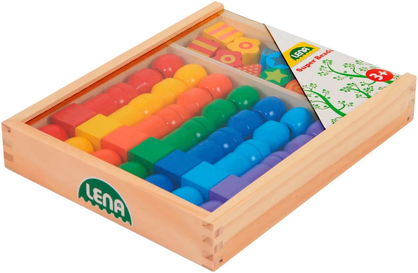 Kreativset LENA Super Beads Holzfädelperlen Bunt - Bild 3