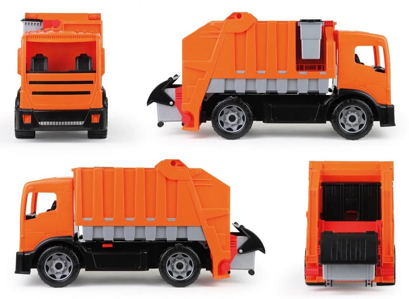 LENA GIGA TRUCKS Müllwagen Orange Grau Schwarz Spielzeugfahrzeug - Bild 4
