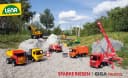 LENA GIGA TRUCKS Müllwagen Orange Grau Schwarz Spielzeugfahrzeug Bild 5