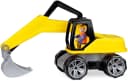 LENA TRUXX Spielzeug-Bagger Gelb Grau Schwarz mit beweglichem Arm Bild 2