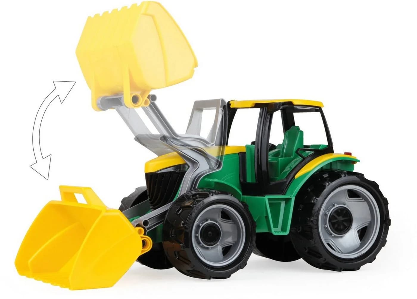 LENA® Spielzeug-Traktor Giga Trucks Frontlader Grün/Gelb - Bild 3