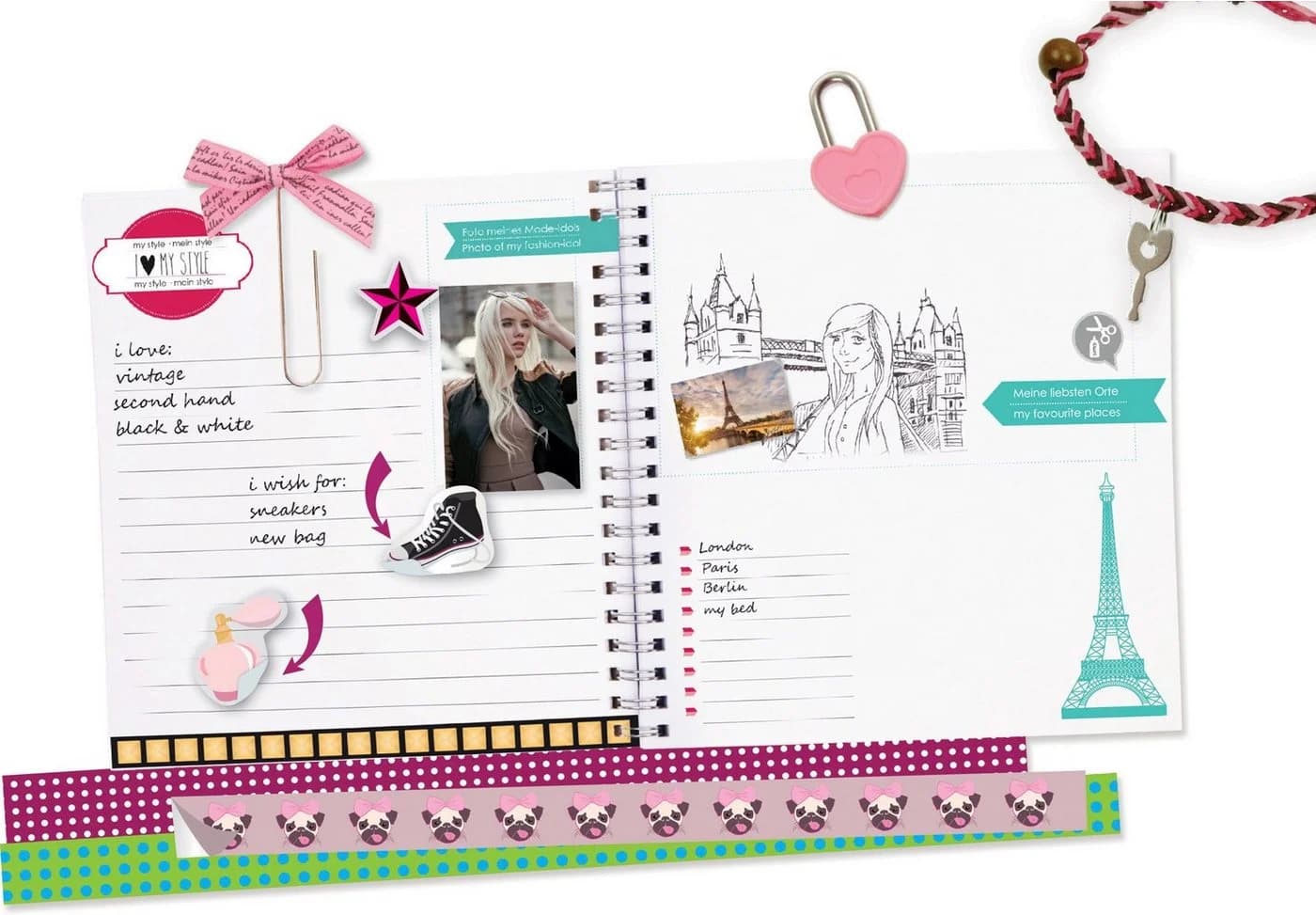 LENA Kreativset Scrapbook groß Bunt mit 20 Themen und Stickerbögen - Bild 5
