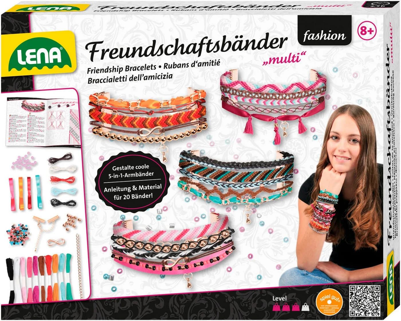 Kreativset LENA Freundschaftsbänder groß bunt Kunststoff - Bild 2