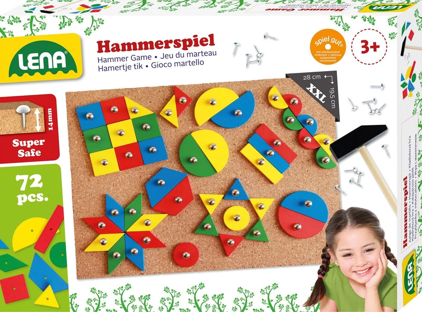 LENA Hammerspiel Bunt - Kunststoff Spielzeug für Kinder ab 3 Jahren - Bild 2