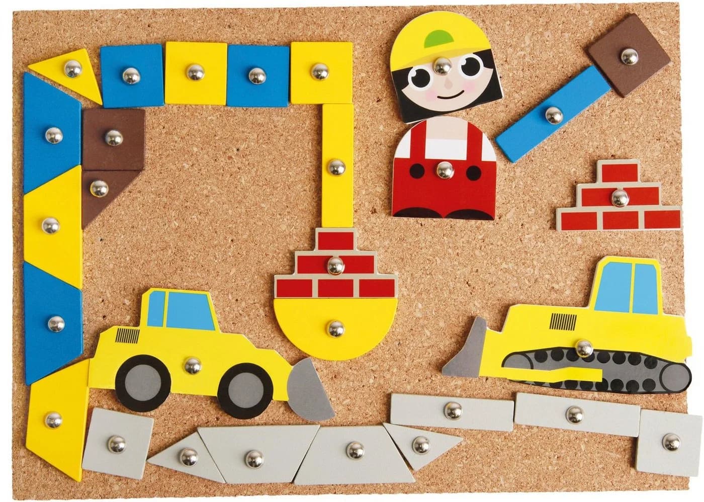 LENA® Hammerspiel Baustelle Bunt - Kreativspiel für Kinder ab 3 Jahren