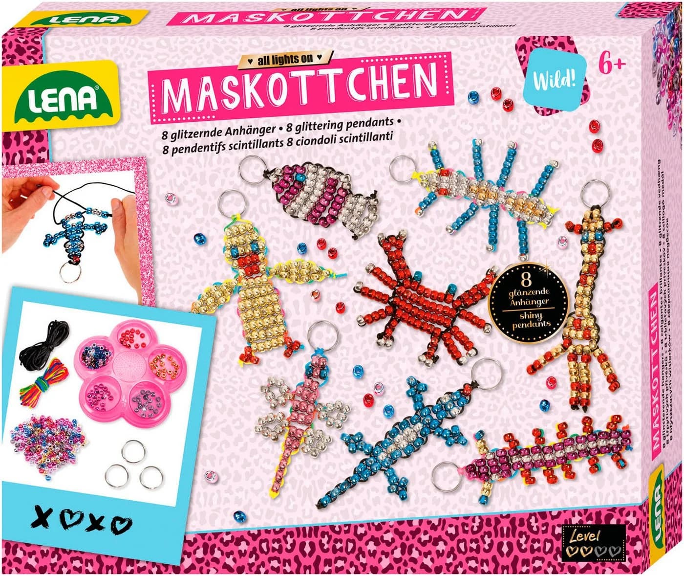 Kreativset LENA Maskottchen groß bunt Kunststoff Metall - Bild 2