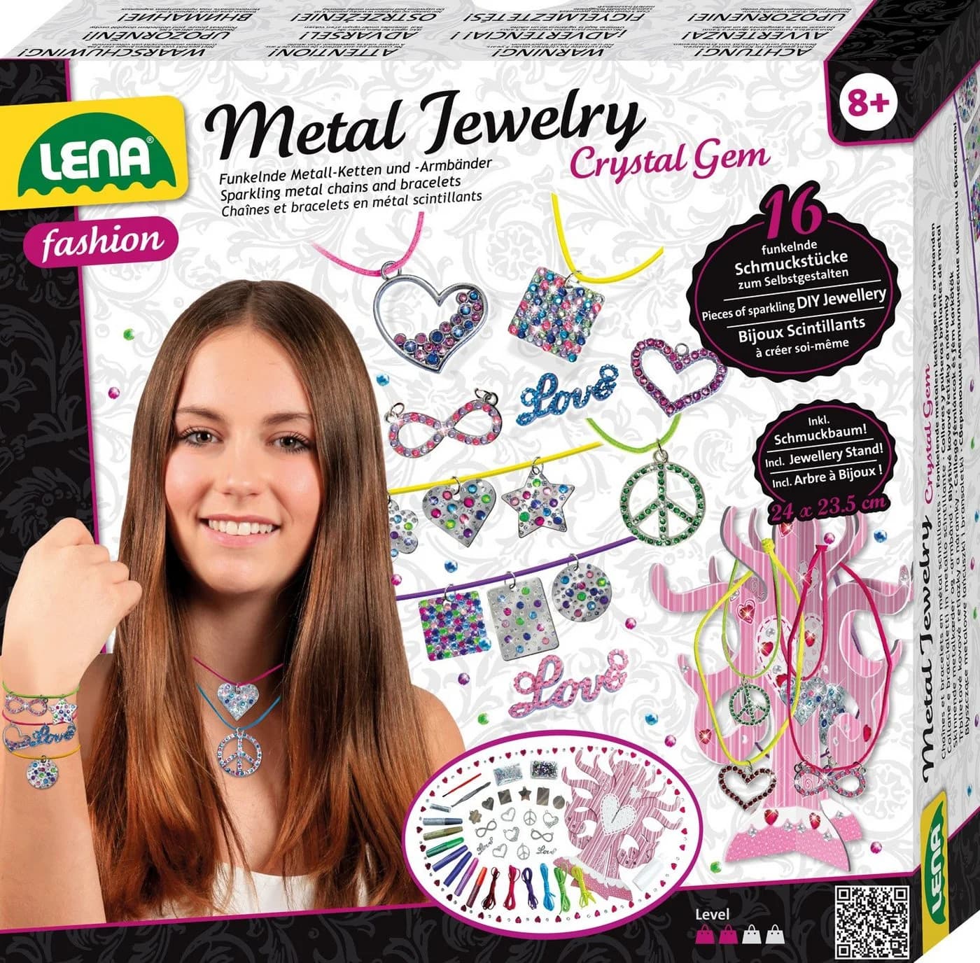 LENA® Metal Jewelry Crystal Gem - Bunter Kreativset für Kinder - Bild 2