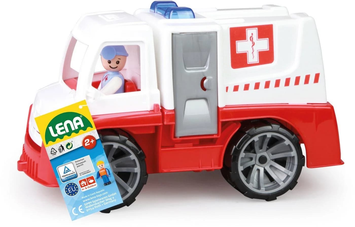 LENA Truxx Spielzeug-Krankenwagen Rot/Weiß mit Zubehör - Bild 3