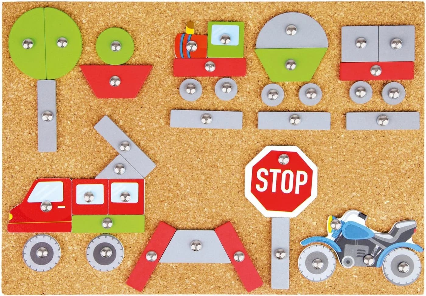 LENA® Hammerspiel Fahrzeuge Bunt - Kreativspiel für Kinder ab 3 Jahren - Bild 3