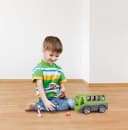 LENA TRUXX Bus Spielzeug-Bus Grün/Grau mit 2 Spielfiguren Bild 5