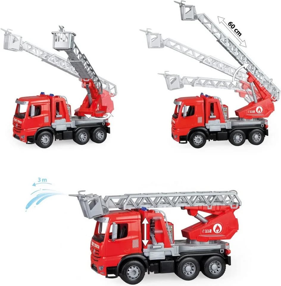 Lena® Spielzeug-Auto Worxx Feuerwehrauto Mercedes-Benz Arocs Rot
