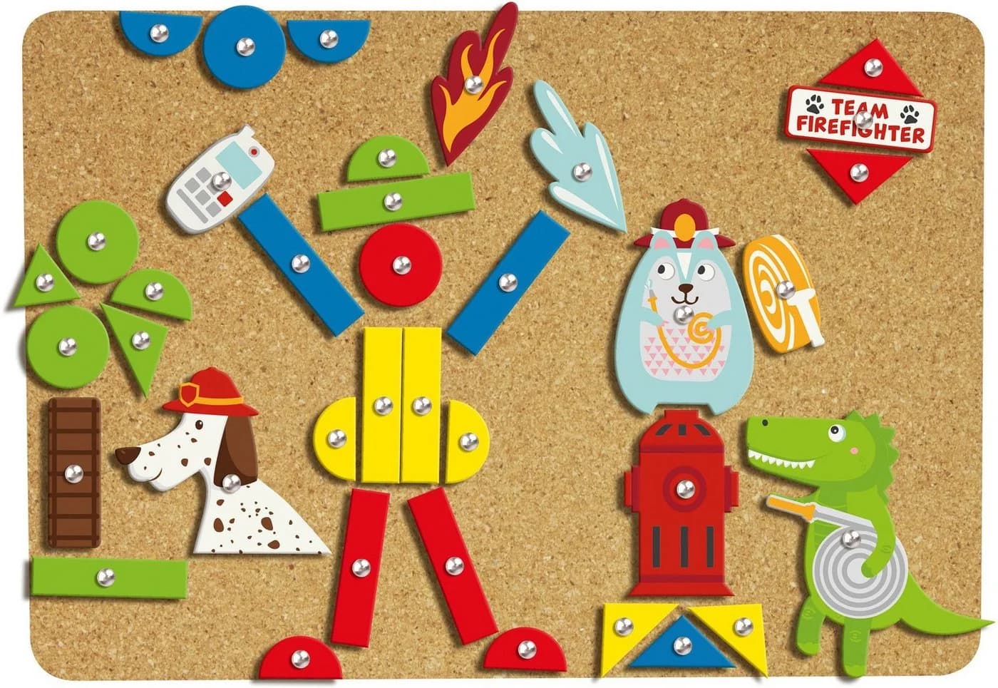 LENA Hammerspiel Feuerwehr Bunt Kinder Spielzeug - Bild 5