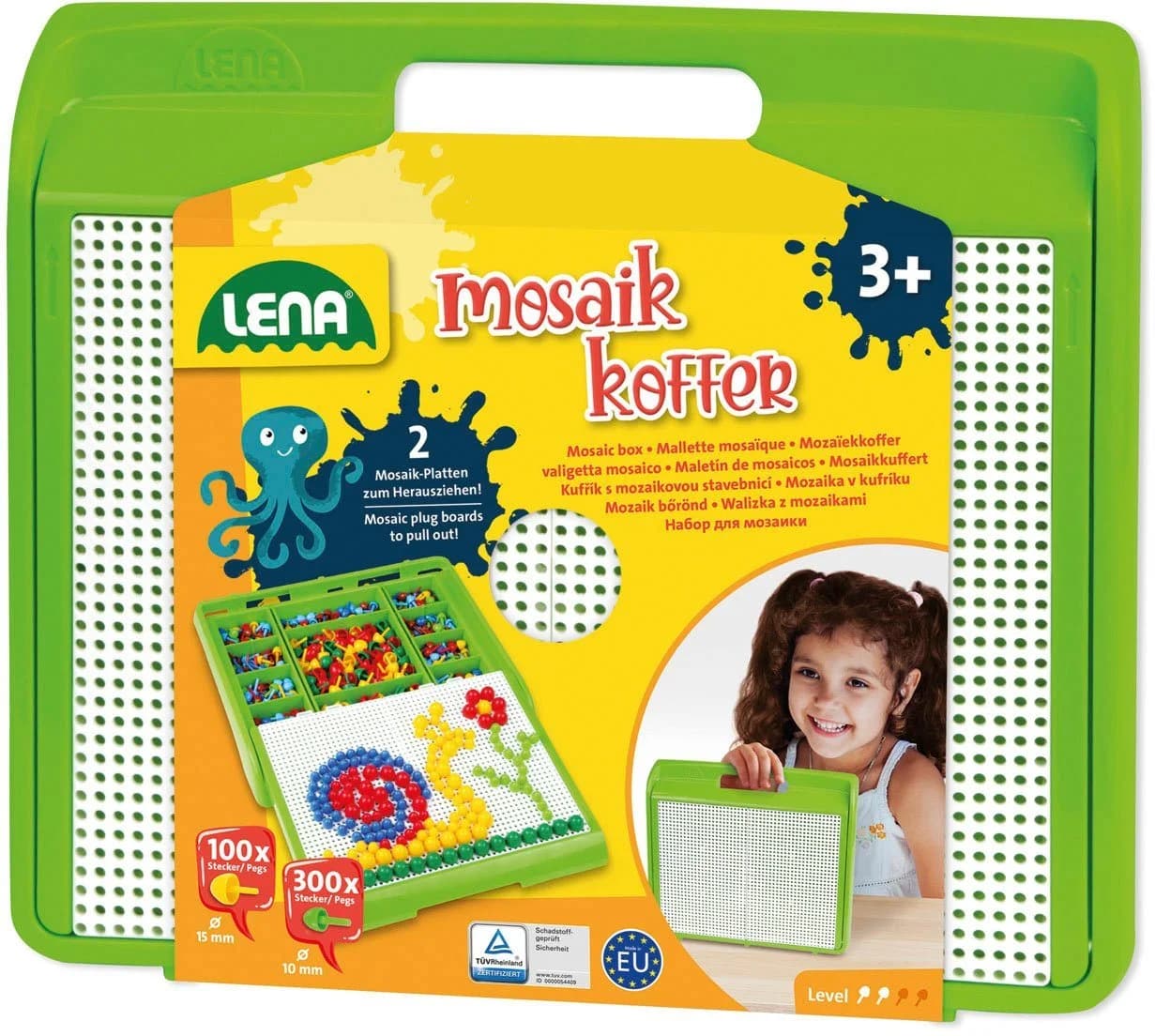 LENA Mosaik-Koffer color Kreativset mit 400 Steckern - Bild 2