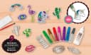 LENA® Kreativset Metal Sparkling Pin 9 Pins Bunt Bild 1
