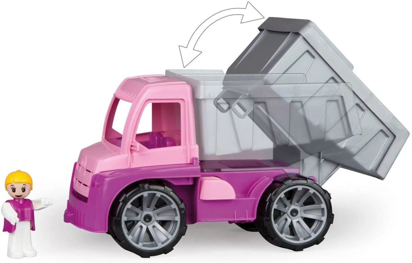 Lena® Spielzeug-Kipper TRUXX Rosa mit Spielfigur
